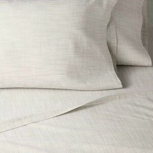 Hearth & Hand QUEEN Lyocell Cotton Linen.Woven Micro Stripe Sheet Set Green NEW
